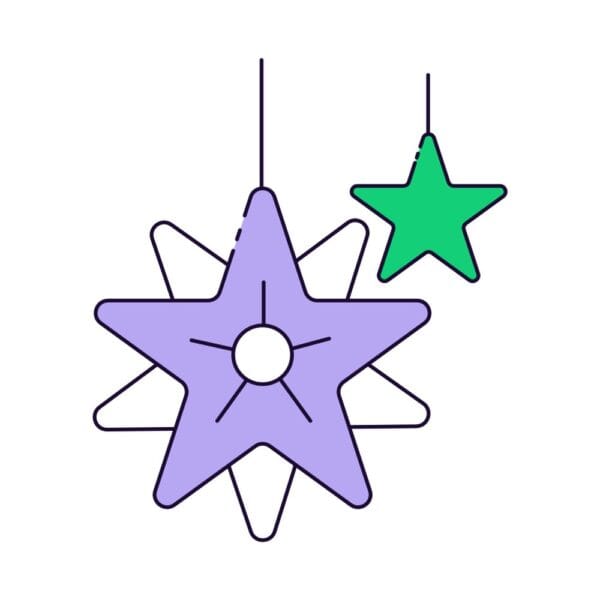 Christmas Stars Decoration Icon