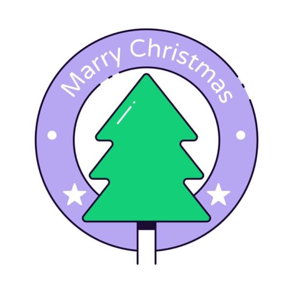 Merry Christmas Stamp Icon