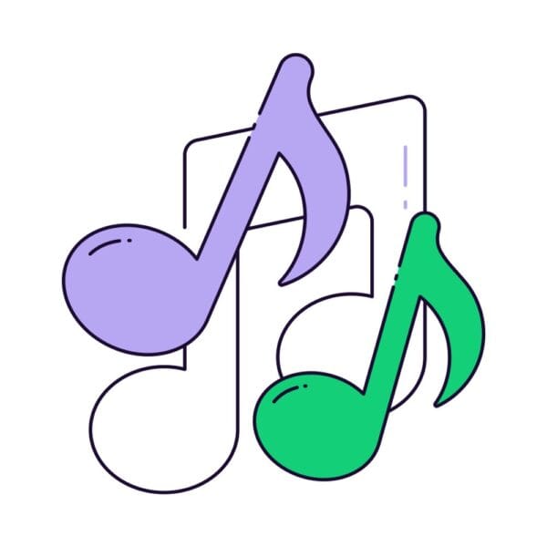 Christmas Music Notes Icon