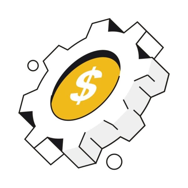 Isometric financial management icon for economic planning.