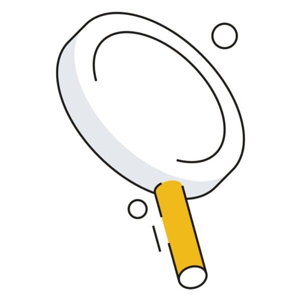 A magnifying glass icon, perfect for investigation or research purposes.