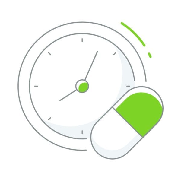 Medication dose icon representing patient treatment and healthcare.