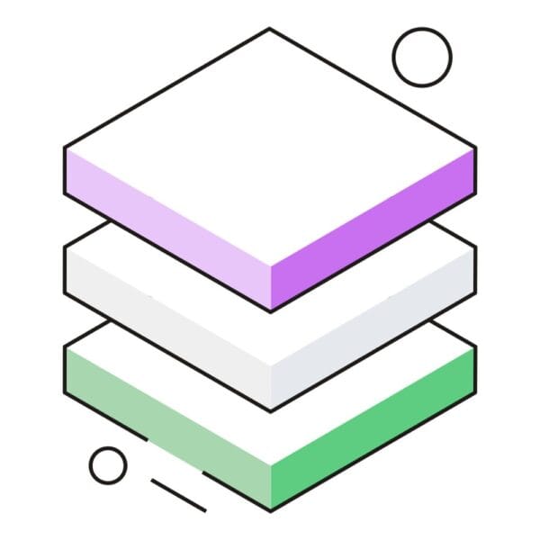 Layer icon representing the building process of 3D printing models.