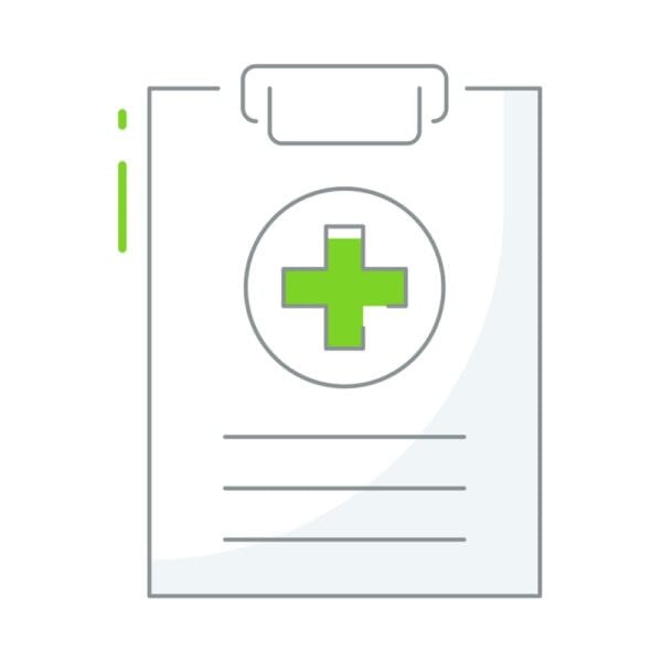 Medical records archive icon for patient data and healthcare storage.