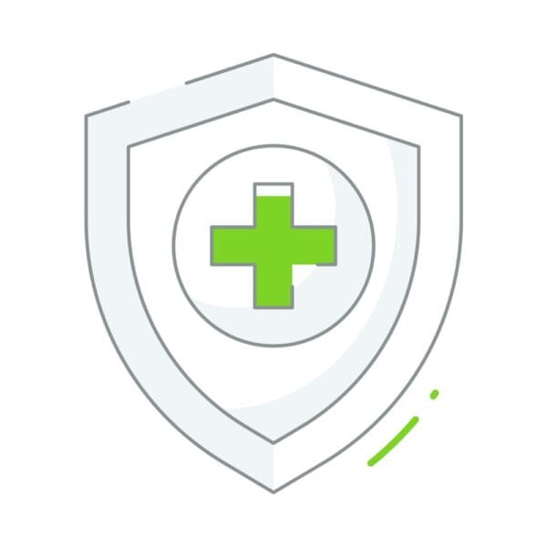 Medical insurance icon symbolizing health coverage and protection plans.