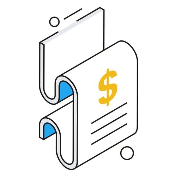 An icon of a document representing tax laws and financial compliance.