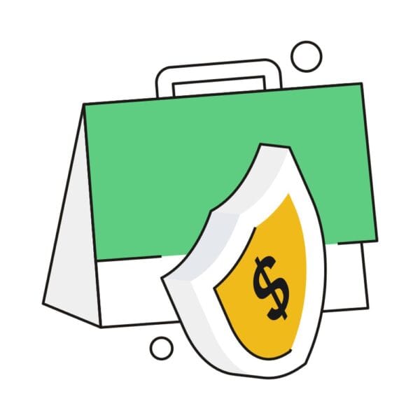 Isometric security icon for financial asset protection.