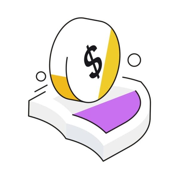 Isometric financial protection icon for asset safety.